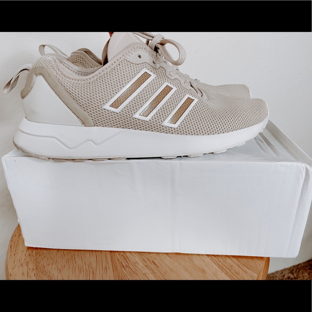 Adidas Tan sneakers men’s size 5.5/women’s 7 .